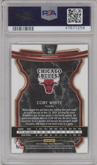 Coby White from the 2019-20 Panini Select set graded by PSA and given an overall grade of 9.