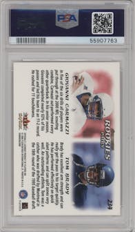 Giovanni Carmazzi/Tom Brady from the 2000 Skybox Dominion set graded by PSA and given an overall grade of 9.
