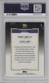 Bronny James Jr./LeBron James from the 2024-25 Topps Now set graded by PSA and given an overall grade of 10.