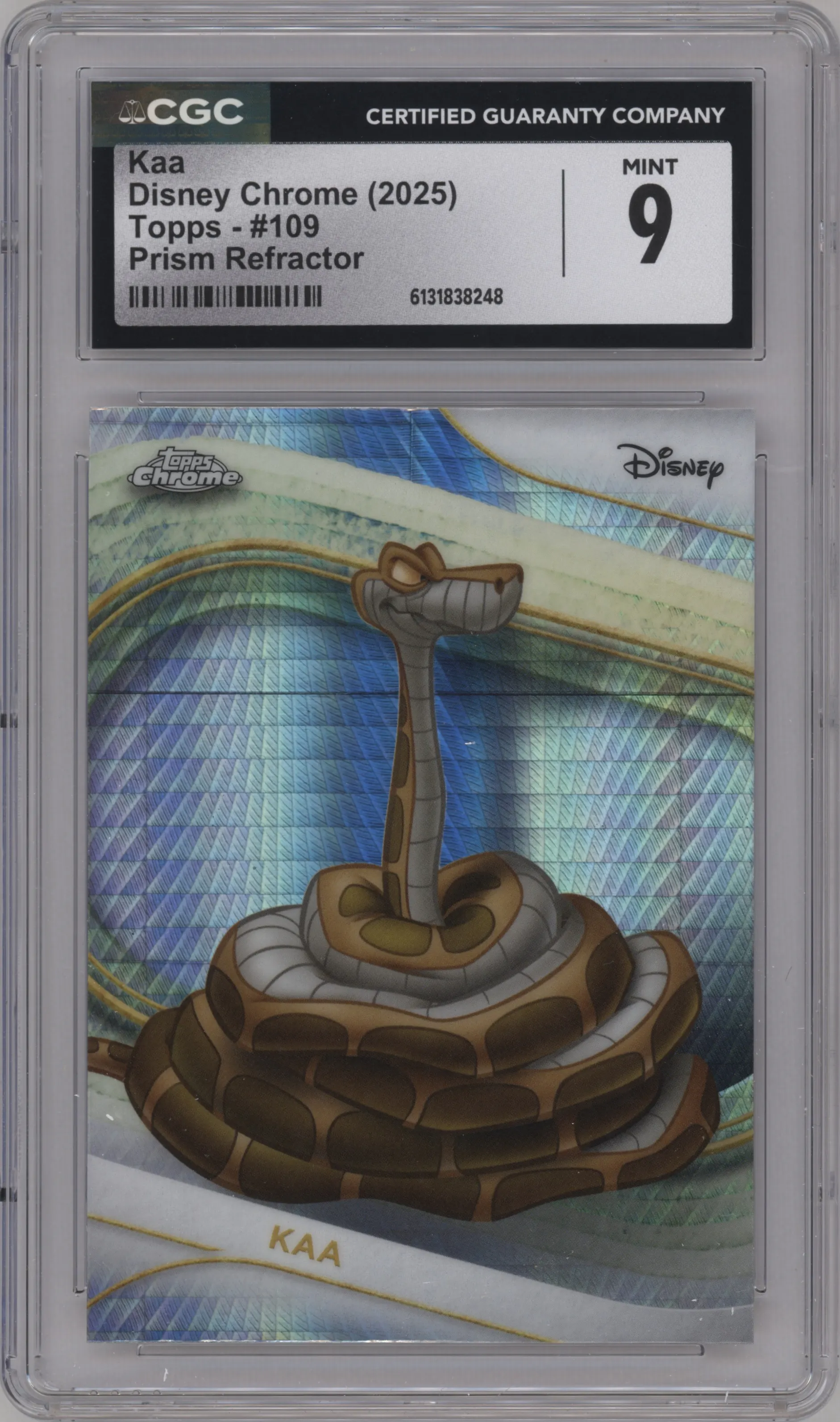 2025 Topps Chrome Disney Kaa Prism Refractor CGC 9