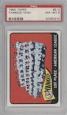 New York Yankees Team from the 1965 Topps set graded by PSA and given an overall grade of 8.