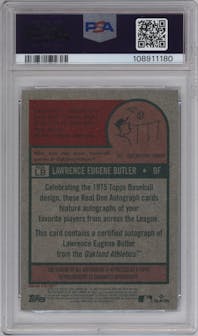 Lawrence Butler from the 2024 Topps Heritage set graded by PSA and given an overall grade of 9.