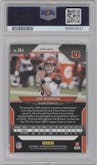 Joe Burrow from the 2020 Panini Chronicles set featuring a Silver parallel graded by PSA and given an overall grade of 9.