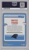 Bryce Young from the 2023 Donruss Optic set featuring a Hyper Blue  parallel graded by PSA and given an overall grade of 9.