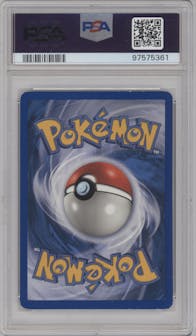 Charizard from the 2002 Pokemon  set graded by PSA and given an overall grade of 7.