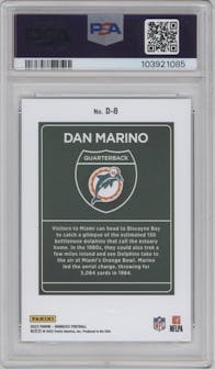 Dan Marino  from the 2023 Panini Donruss set graded by PSA and given an overall grade of 9.