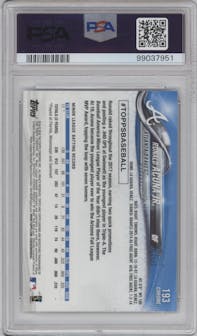 Ronald Acuna Jr. from the 2018 Topps Chrome set graded by PSA and given an overall grade of 10.