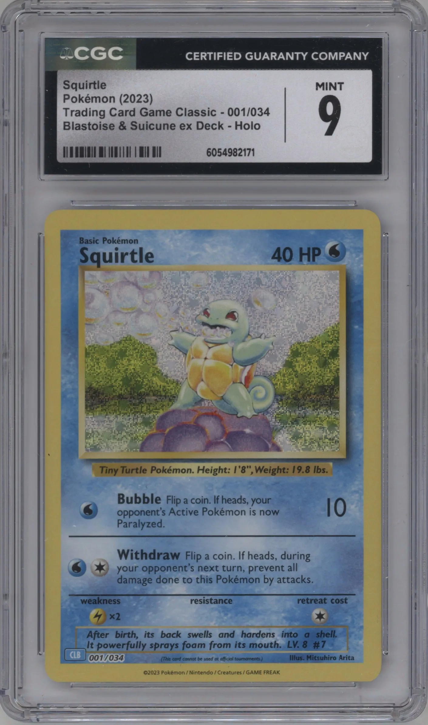 2023 Pokemon CLB Squirtle CGC 9