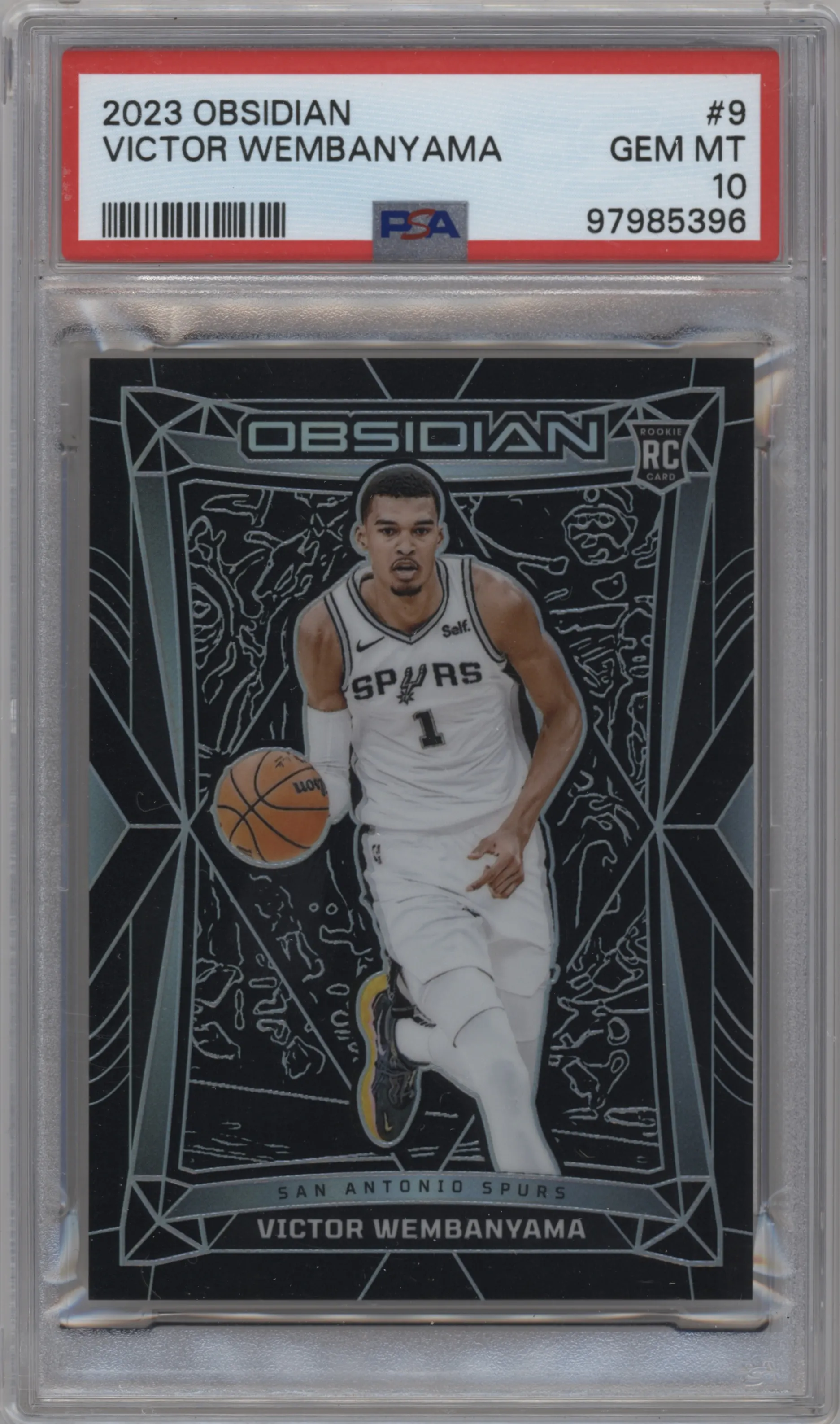 2023 Panini Obsidian Victor Wembanyama #9 PSA 10