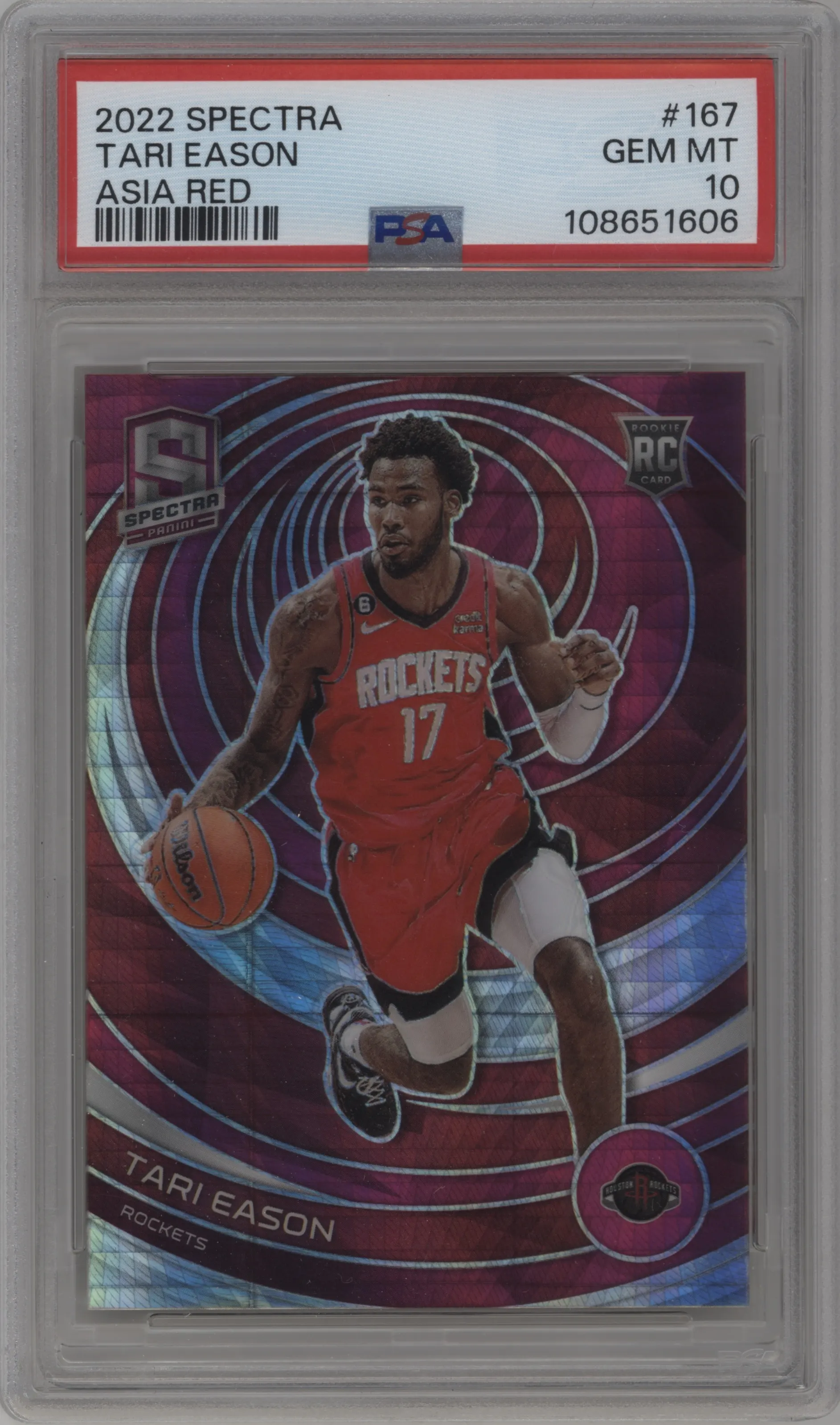 2022 Panini Spectra Tari Eason Asia Red PSA 10