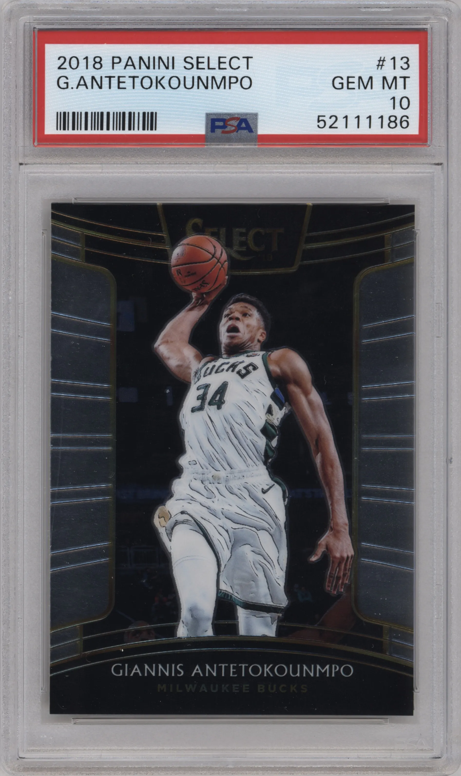 2018 Panini Select Giannis Antetokounmpo PSA 10