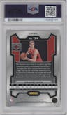 Gradey Dick from the 2023-24 Panini Prizm set featuring a Ruby Wave parallel graded by PSA and given an overall grade of 10.