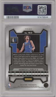 Dereck Lively II from the 2023-24 Panini Prizm set featuring a Silver Prizm  parallel graded by PSA and given an overall grade of 10.