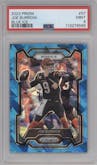Joe Burrow from the 2023 Panini Prizm set featuring a Blue Ice parallel graded by PSA and given an overall grade of 9.