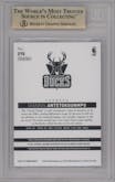 Giannis Antetokounmpo from the 2013-14 Panini NBA Hoops set graded by Beckett and given an overall grade of 9.5.