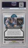 Trevor Lawrence from the 2021 Panini Chronicles set featuring a Silver parallel graded by PSA and given an overall grade of 10.