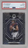 C.J. Stroud from the 2023 Panini Mosaic set graded by PSA and given an overall grade of 10.