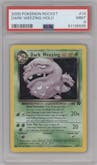 Dark Weezing from the 2000 Pokemon set graded by PSA and given an overall grade of 9.