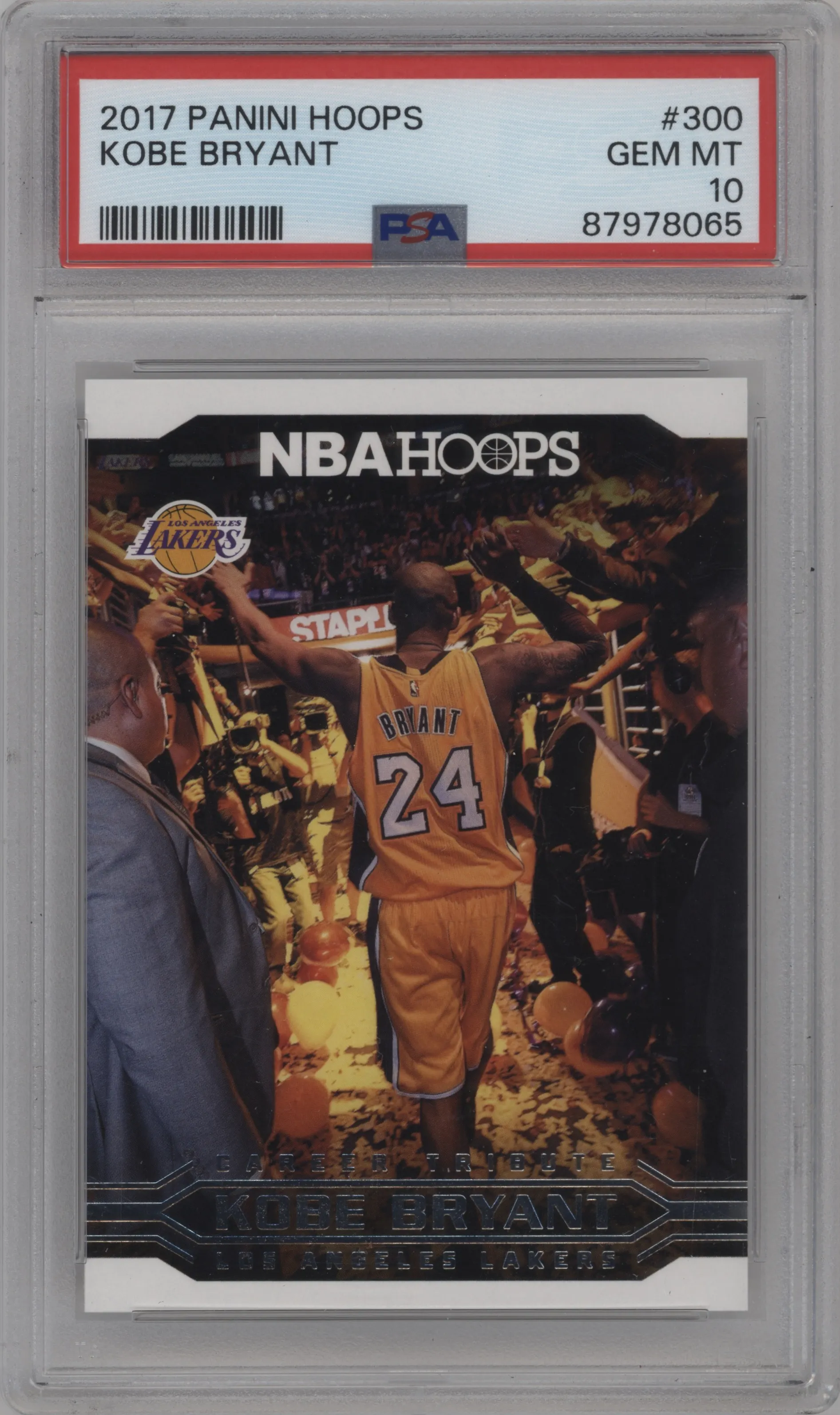 2017 Panini NBA Hoops Career Tribute Kobe Bryant #300 PSA 10