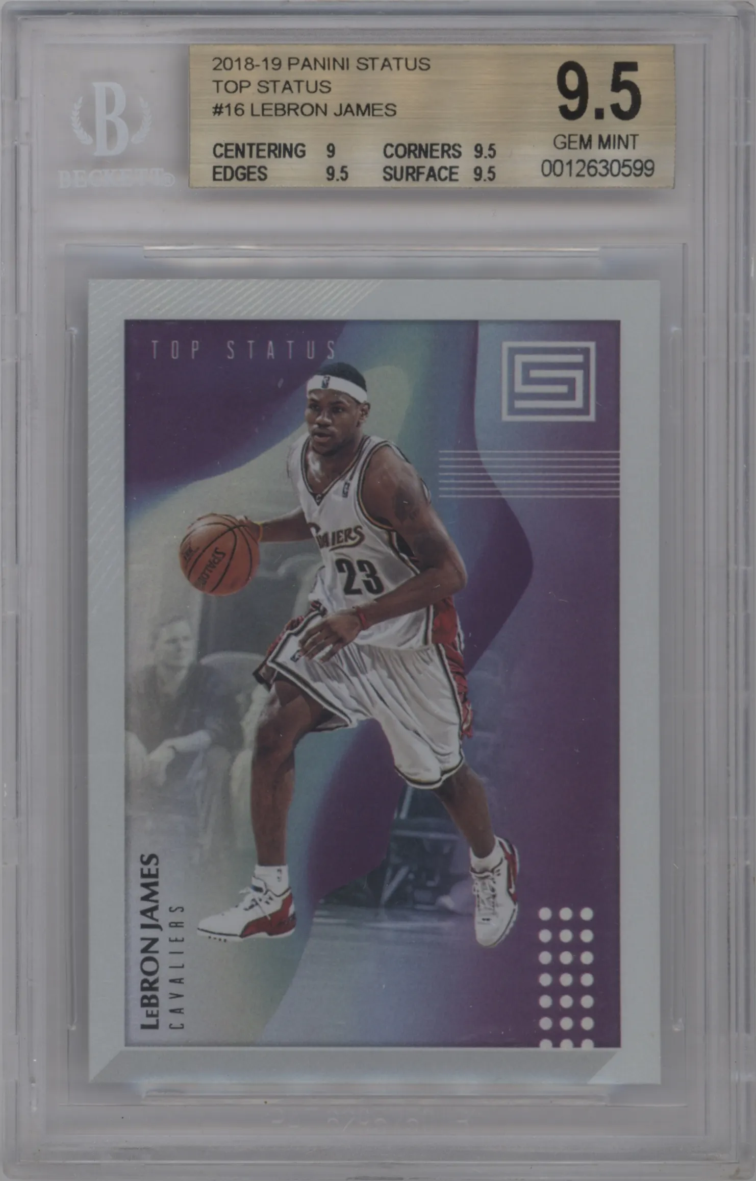 2018 Panini Status Top Status LeBron James #16 BGS 9.5