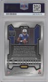 Anthony Richardson from the 2023 Panini Prizm set featuring a Disco parallel graded by PSA and given an overall grade of 10.
