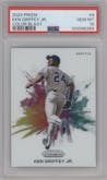 Ken Griffey Jr. from the 2024 Panini Prizm set graded by PSA and given an overall grade of 10.