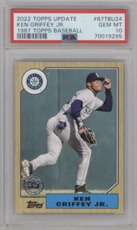 Ken Griffey Jr. from the 2022 Topps Update  set graded by PSA and given an overall grade of 10.