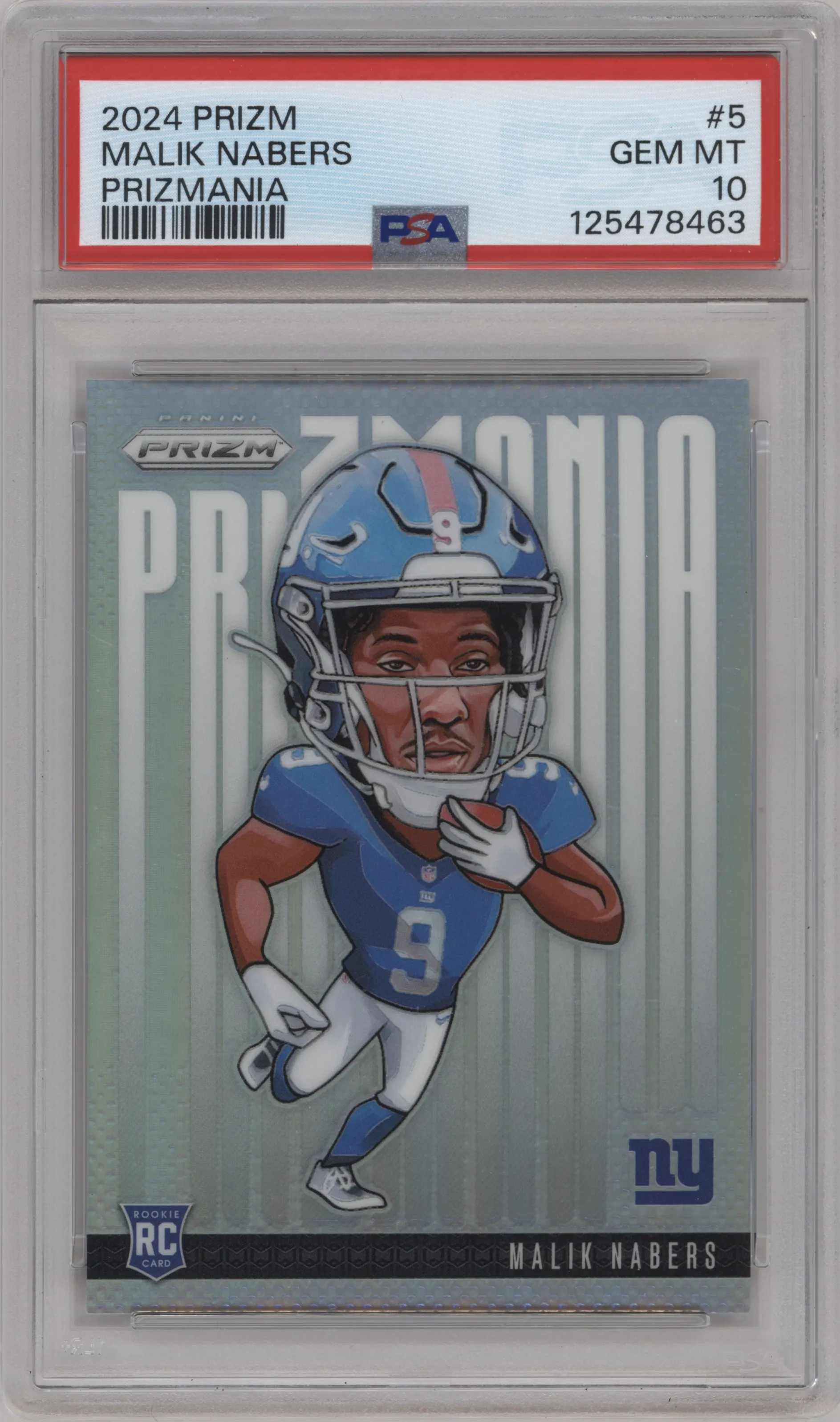 2024 Panini Prizm Prizmania Malik Nabers #5 PSA 10