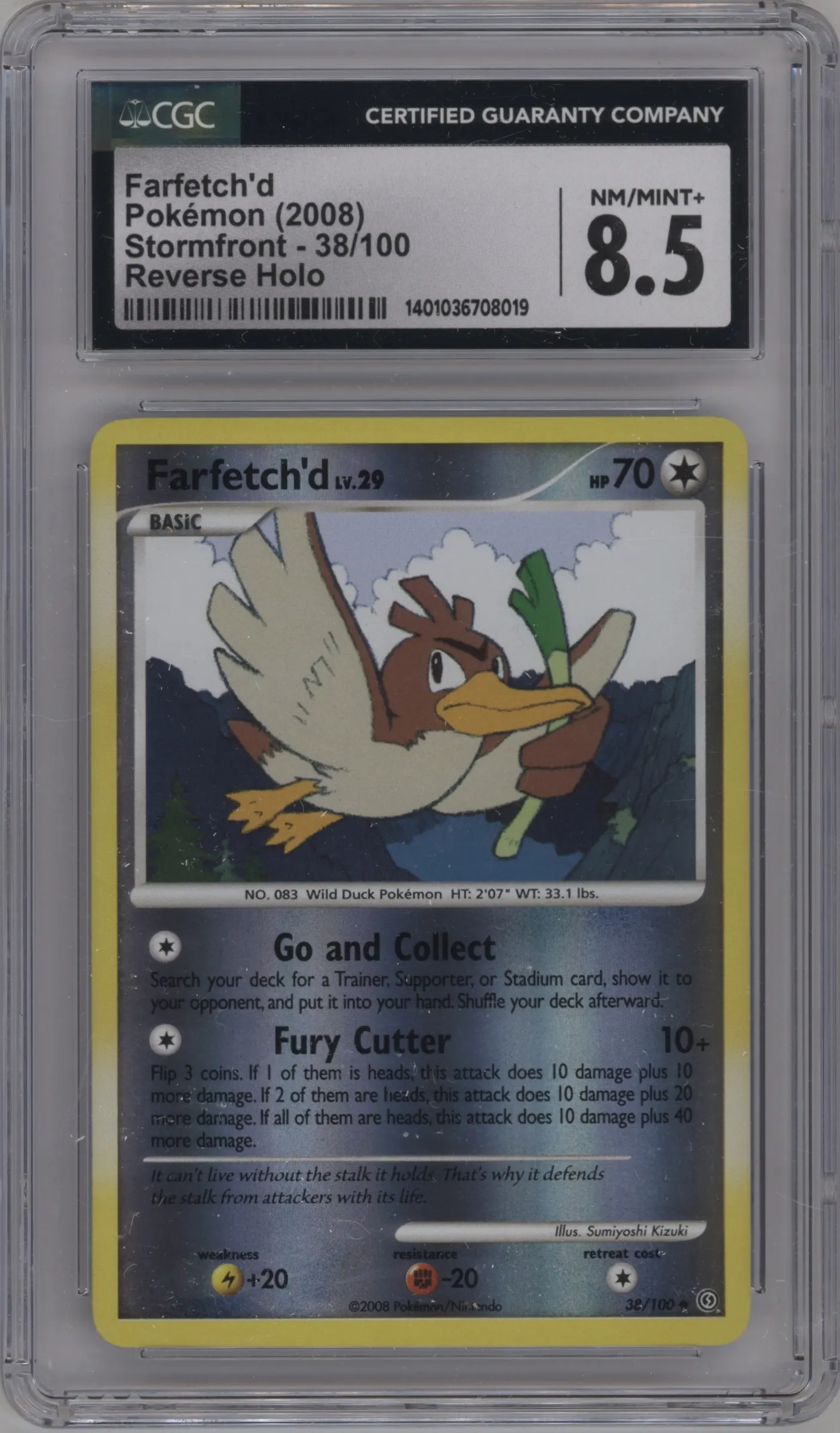 2008 Pokemon D&P Stormfront Farfetch'd #38 CGC 8.5