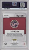 Caitlin Clark from the 2024-25 Panini Instant WNBA set graded by PSA and given an overall grade of 10.