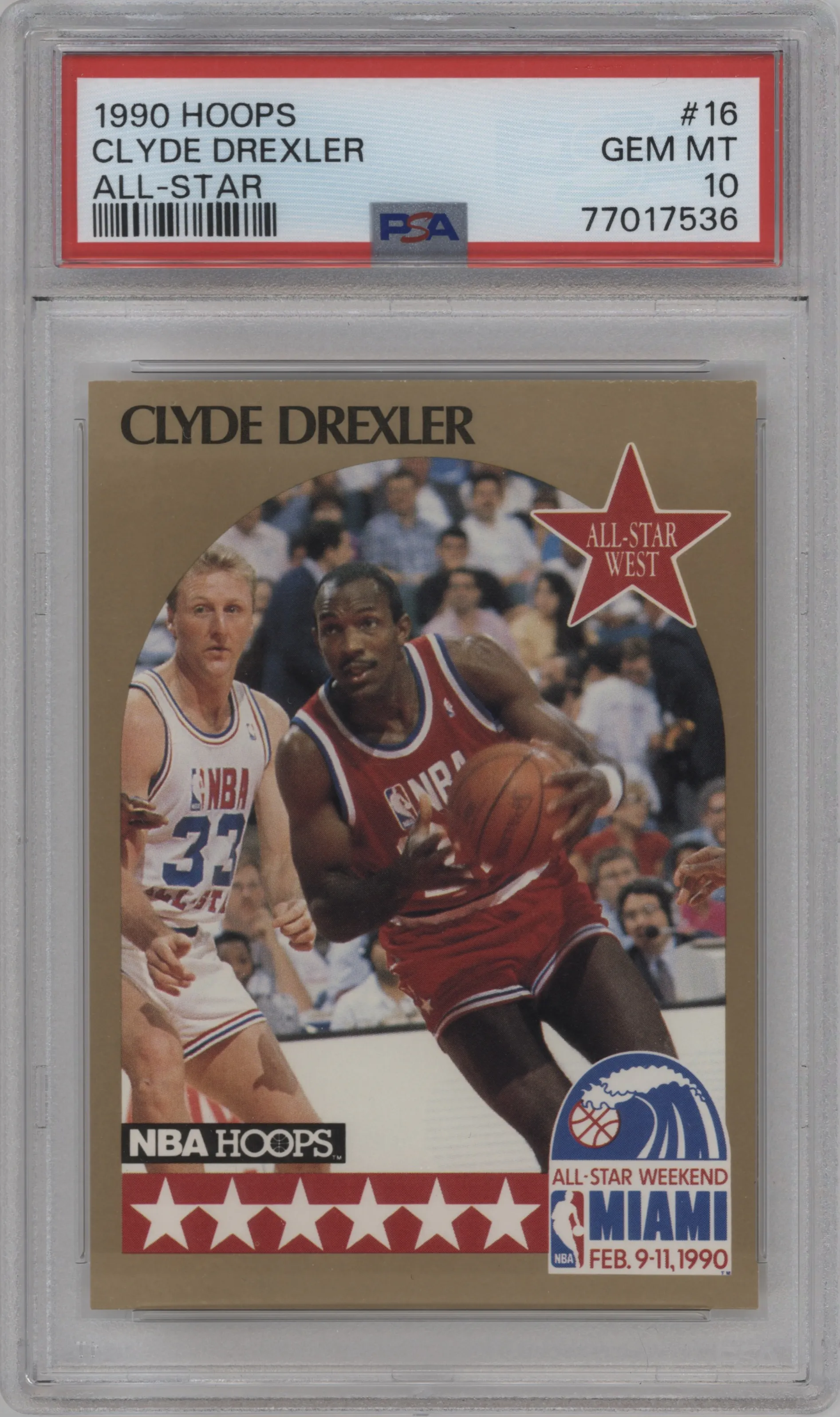 1990 NBA Hoops Clyde Drexler PSA 10