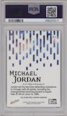Michael Jordan from the 2022 Skybox Metal Universe Champions Multi-Sport set graded by PSA and given an overall grade of 9.