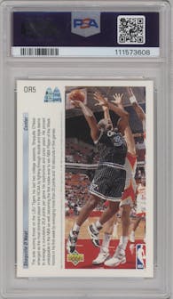 Shaquille O'Neal from the 1992-93 UD McDonald's set graded by PSA and given an overall grade of 9.