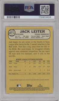 Jack Leiter from the 2024 Topps Archives set graded by PSA and given an overall grade of 10.