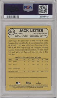 Jack Leiter from the 2024 Topps Archives set graded by PSA and given an overall grade of 10.