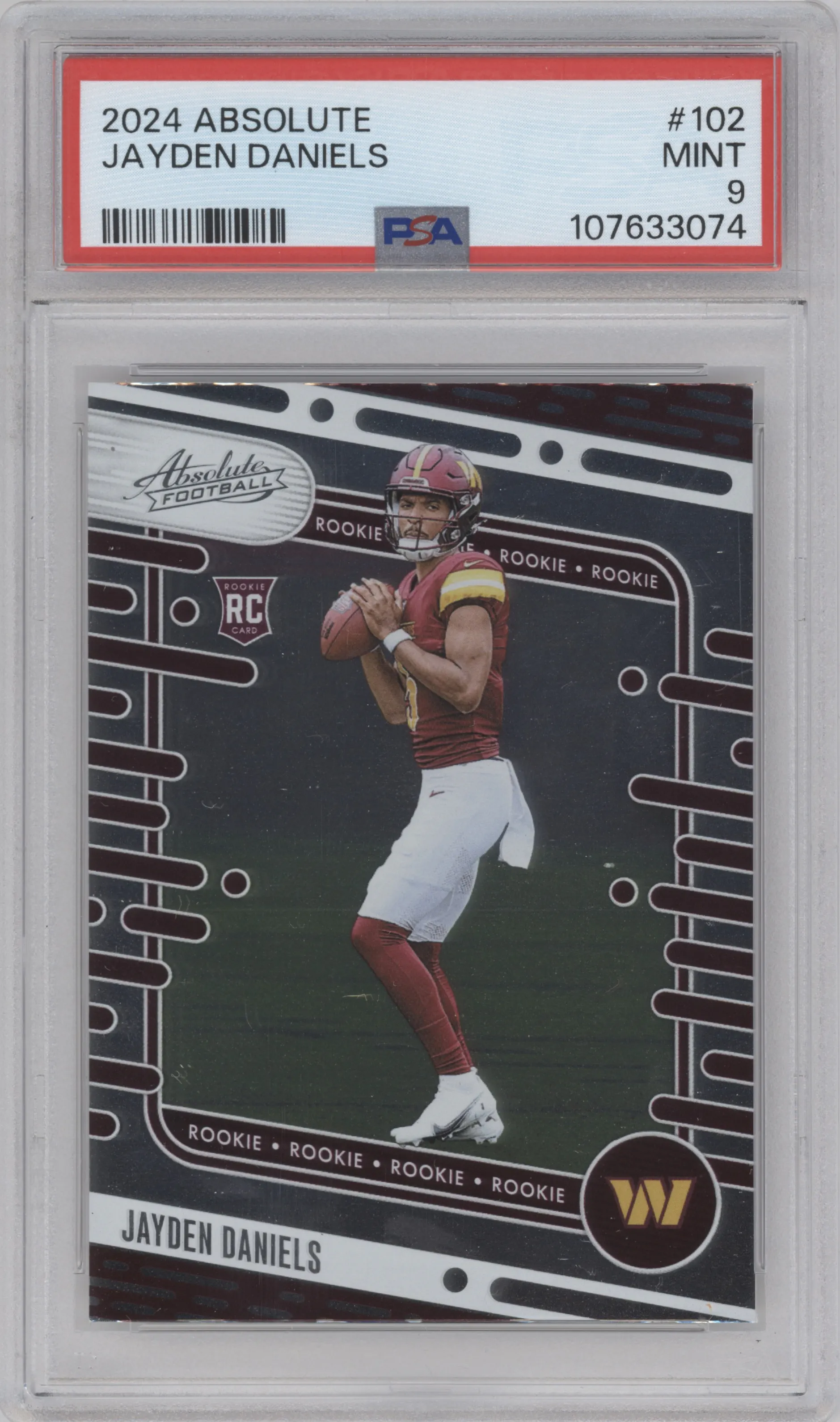 2024 Panini Absolute Jayden Daniels #102 PSA 9