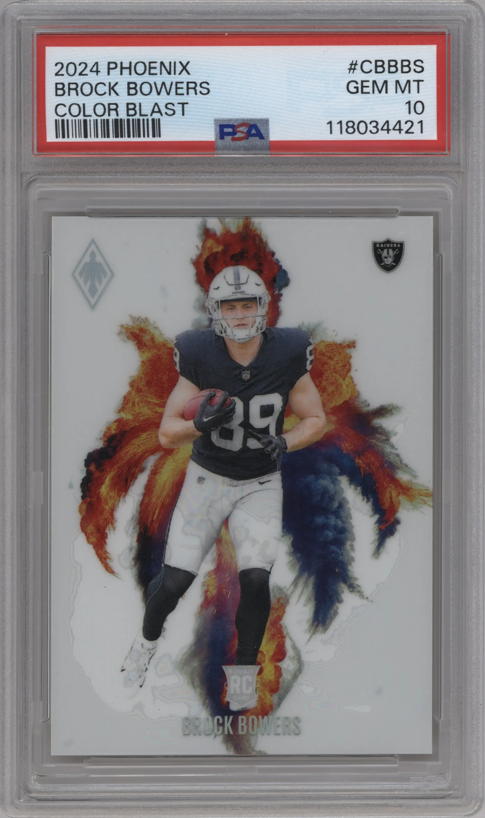 2024 Panini Phoenix Color Blast Brock Bowers #CB-BBS PSA 10