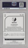 Ja Morant from the 2019-20 Panini NBA Hoops set graded by PSA and given an overall grade of 10.