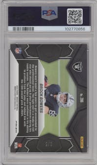 Brock Bowers from the 2024 Panini Mosaic set featuring a Choice Black Gold parallel graded by PSA and given an overall grade of 10.
