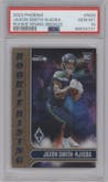 Jaxon Smith-Njigba from the 2023 Panini Phoenix set featuring a Bronze parallel graded by PSA and given an overall grade of 10.