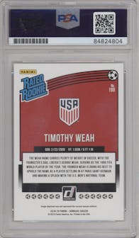 Timothy Weah from the 2018-19 Panini Donruss set graded by PSA and given an overall grade of 0.