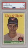 Dick Williams from the 1958 Topps set graded by PSA and given an overall grade of 5.