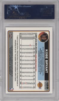 Kobe Bryant from the 2006-07 Topps Chrome set featuring a Refractor parallel graded by PSA and given an overall grade of 10.