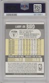 Larry Bird from the 1990-91 Fleer set graded by PSA and given an overall grade of 10.