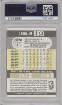 Larry Bird from the 1990-91 Fleer set graded by PSA and given an overall grade of 10.