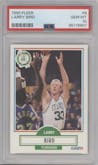 Larry Bird from the 1990-91 Fleer set graded by PSA and given an overall grade of 10.