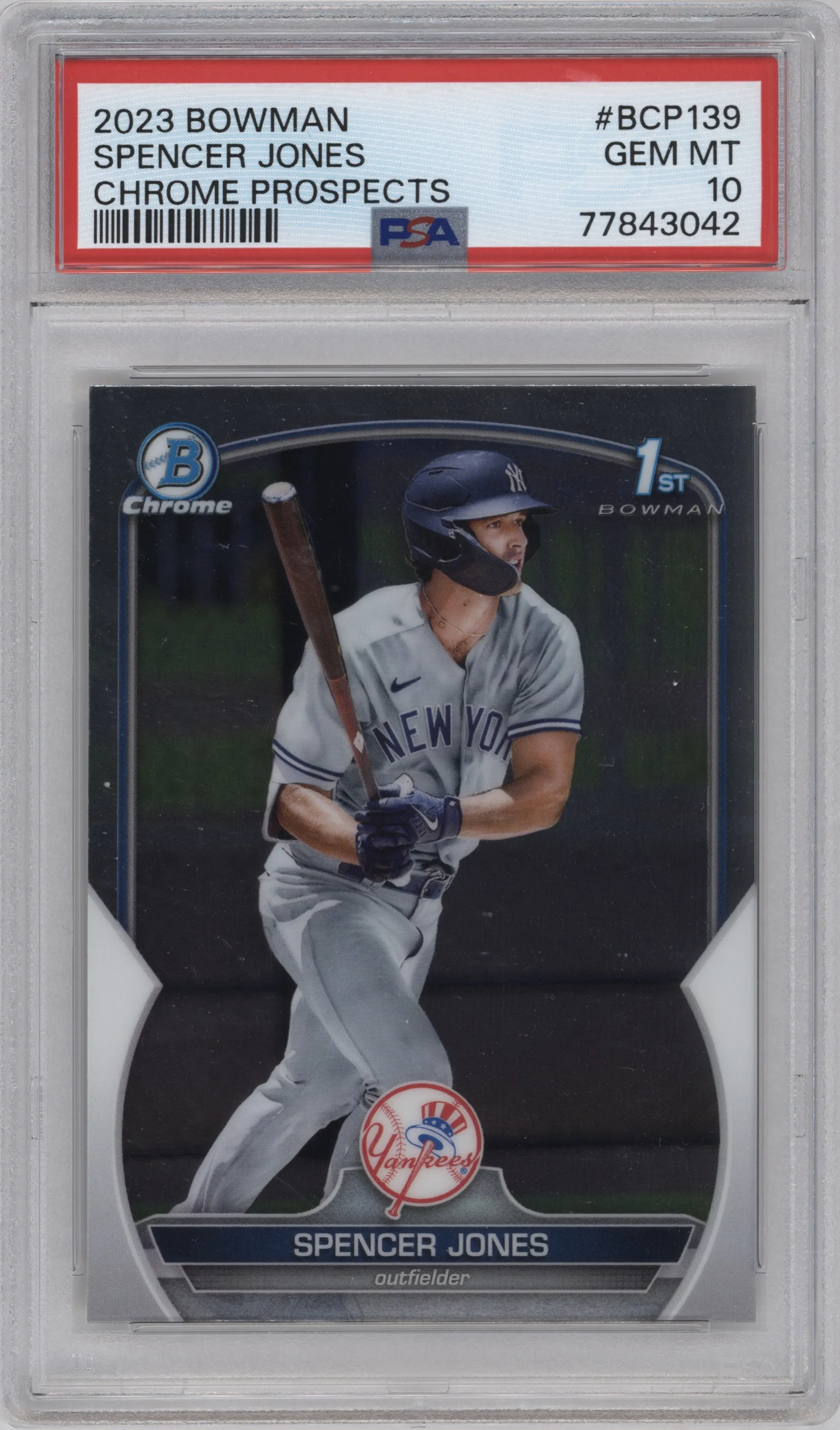 2023 Bowman Chr.Pros. Spencer Jones PSA 10