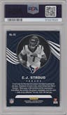 C.J. Stroud from the 2023 Panini Illusions set featuring a Trophy Collection Orange  parallel graded by PSA and given an overall grade of 9.