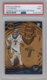 C.J. Stroud from the 2023 Panini Illusions set featuring a Trophy Collection Orange  parallel graded by PSA and given an overall grade of 9.