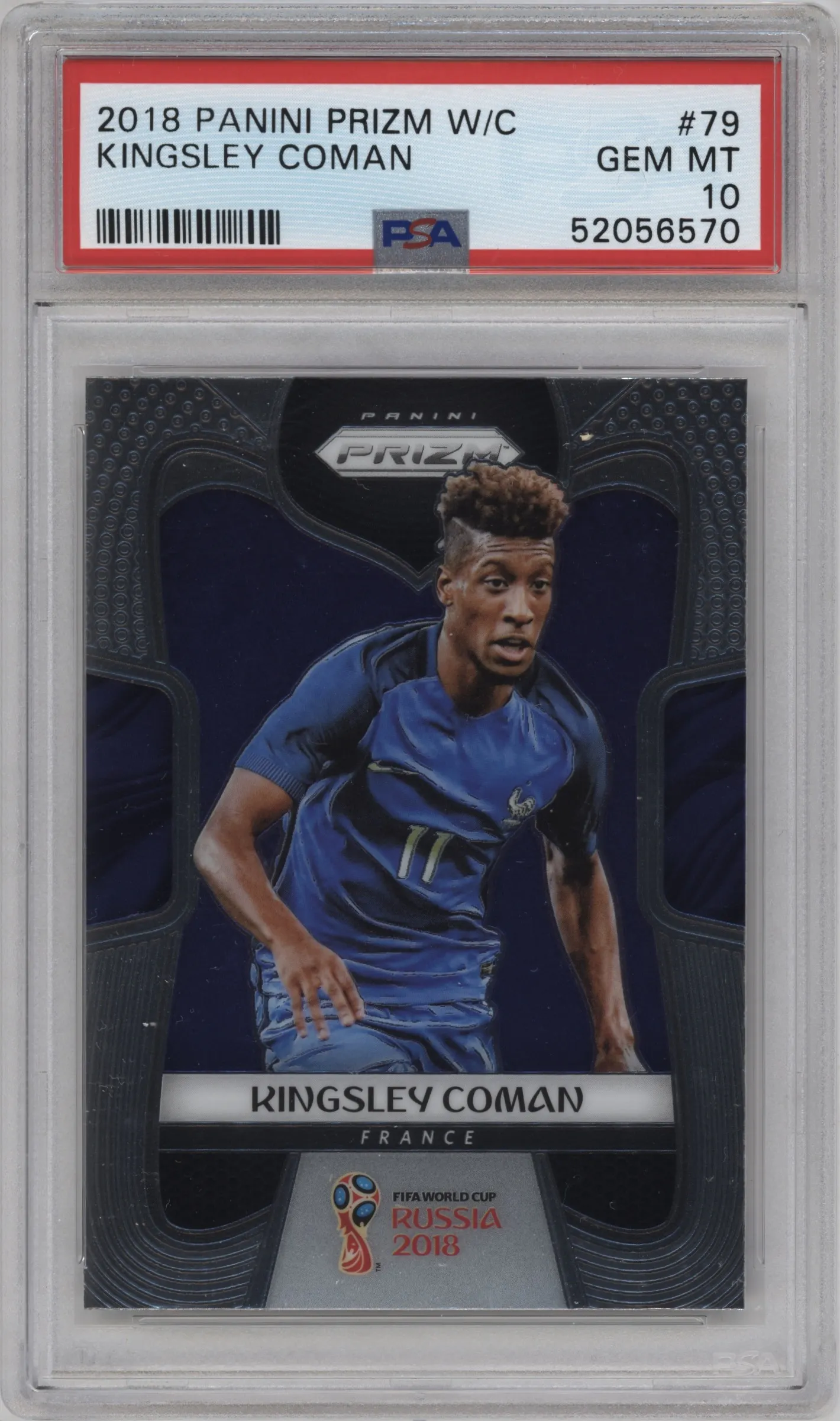 2018 Panini Prizm World Cup Kingsley Coman #79 PSA 10